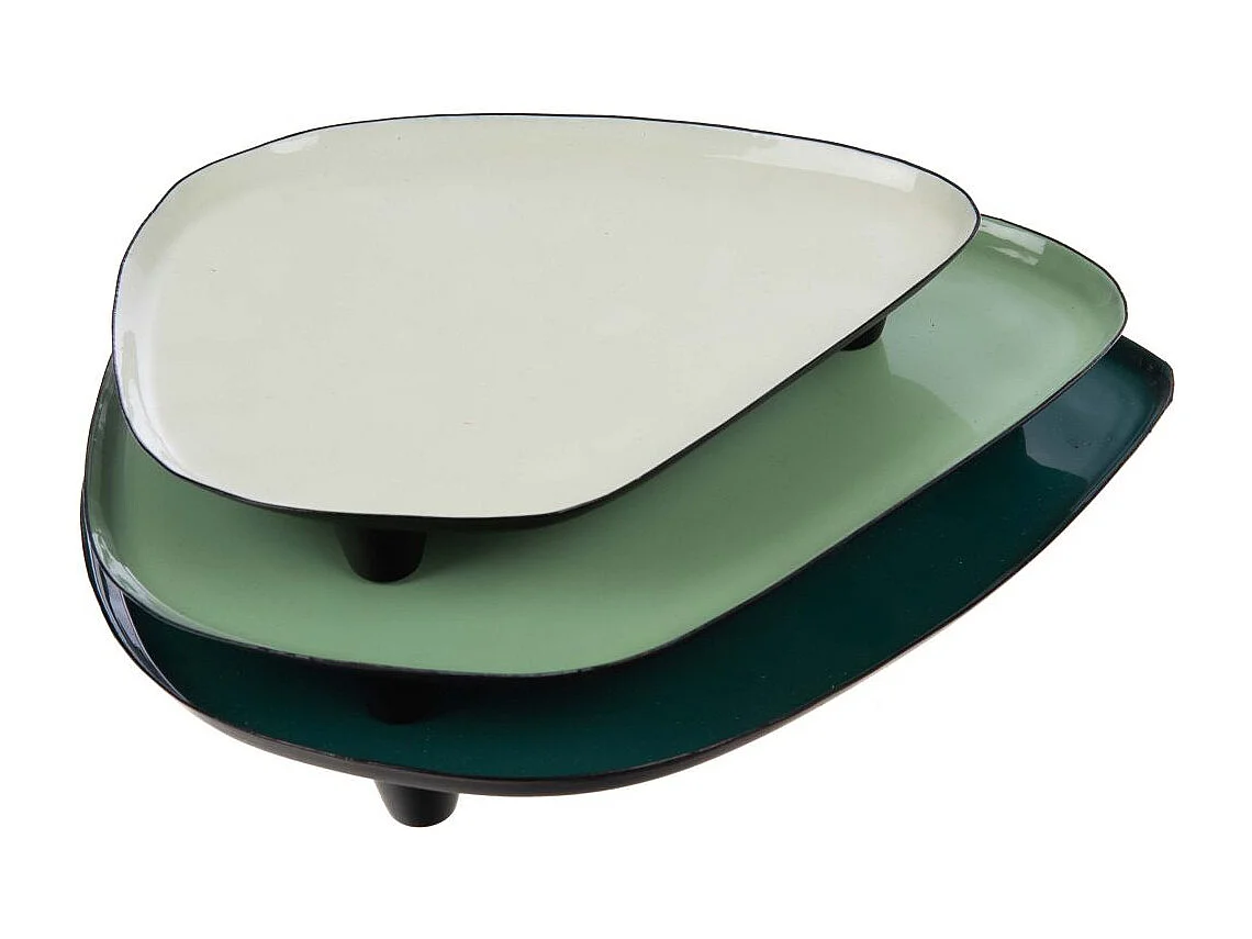 Plateaux en métal coloré Altitude (Lot de 3)