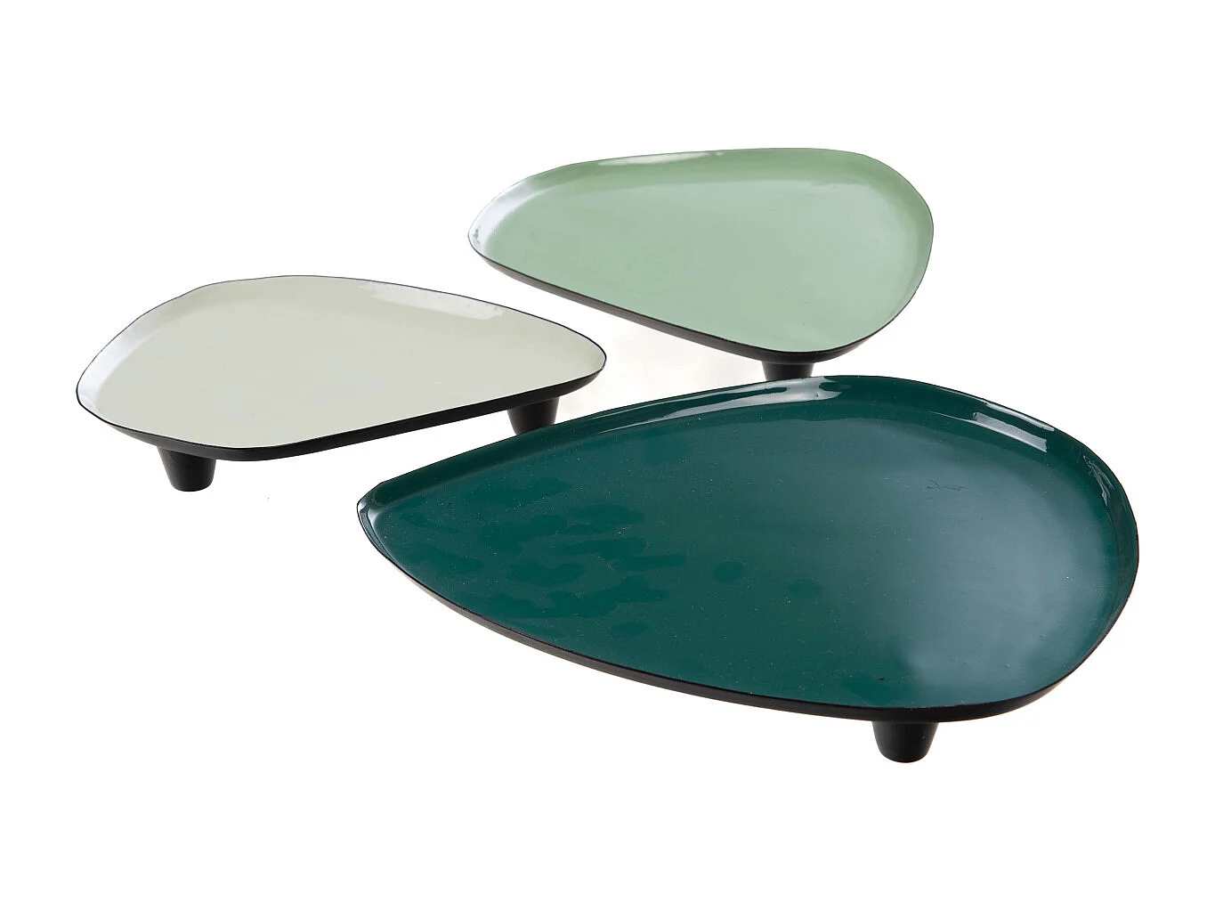 Plateaux en métal coloré Altitude (Lot de 3)