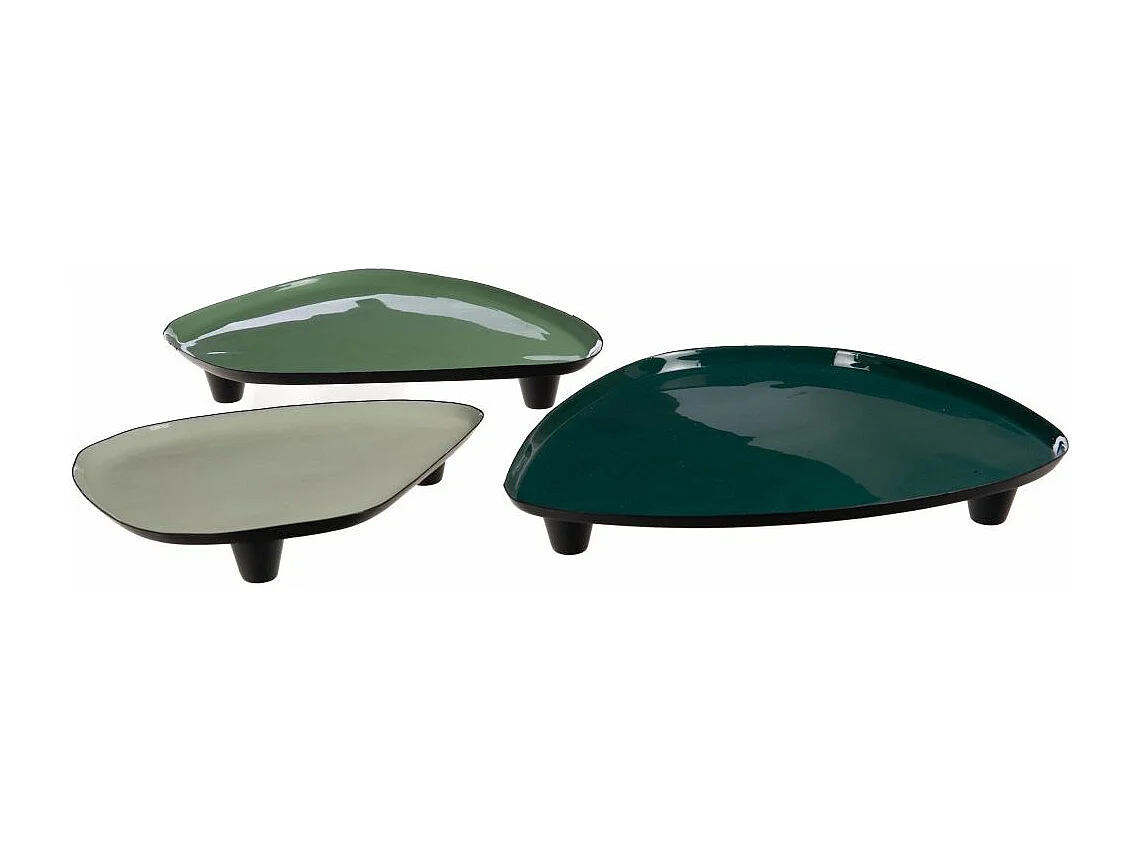 Plateaux en métal coloré Altitude (Lot de 3)