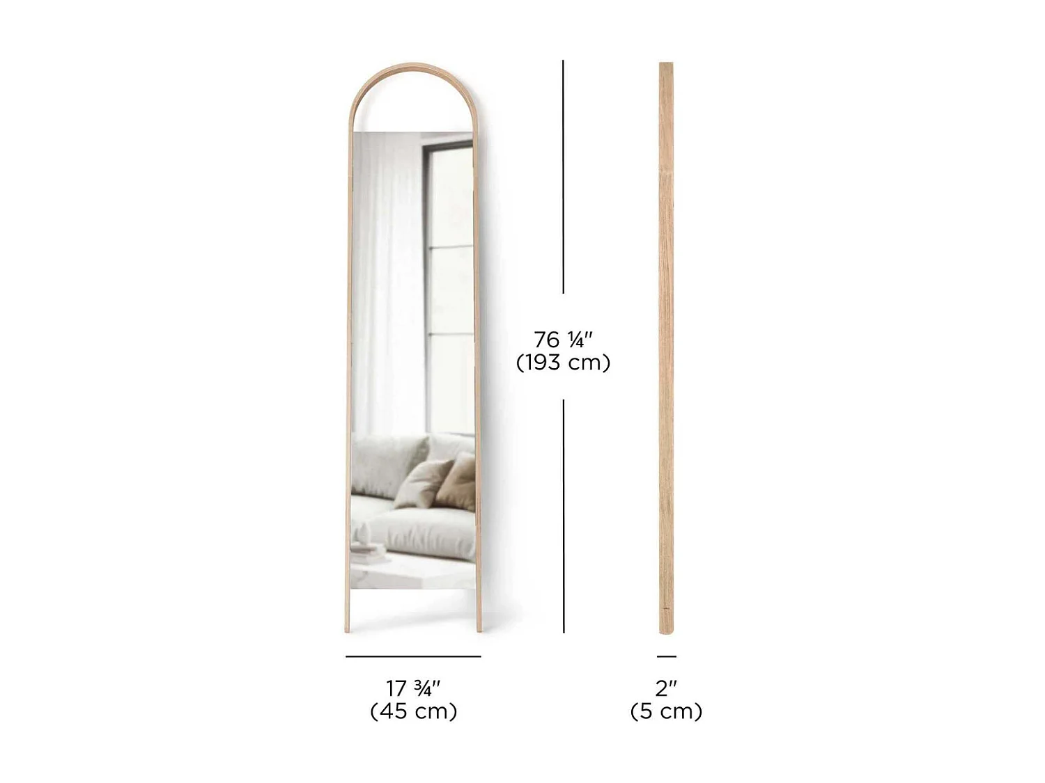 Miroir sur pieds Bellwood