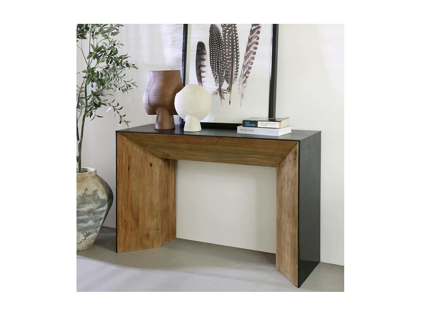 Console en pin recyclé Rewood