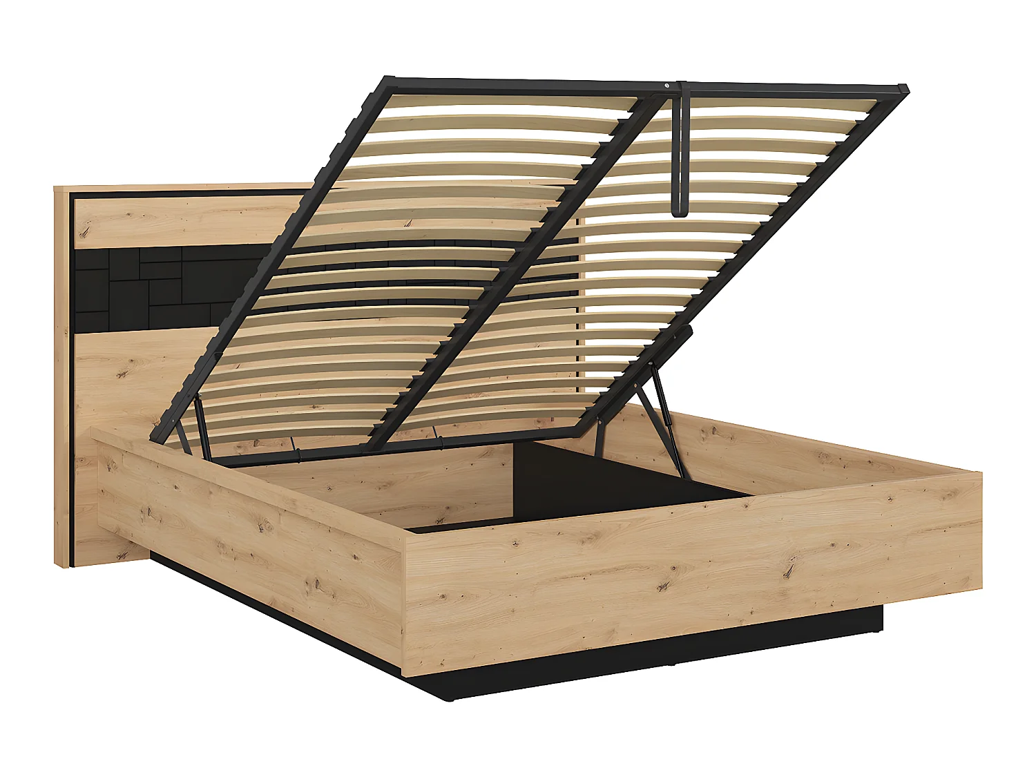 Elijah Wood en Zwarte bedstee 160x200 met lattenbodem