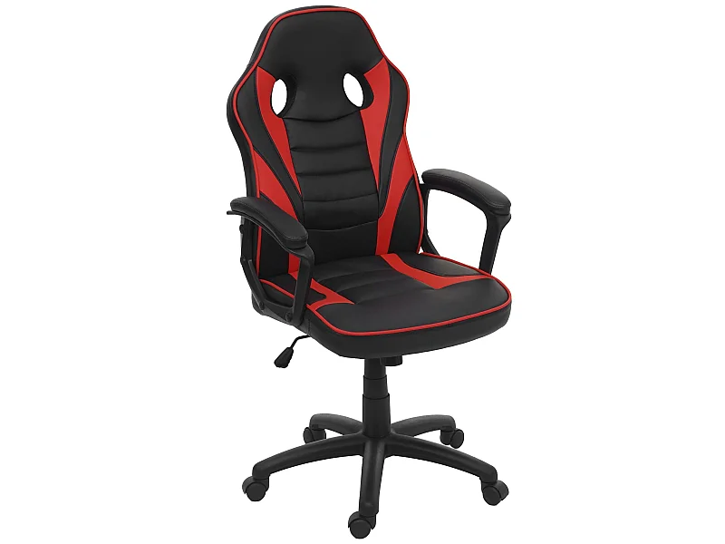 Cadeira de escritório MCW-F59,  preto/vermelho