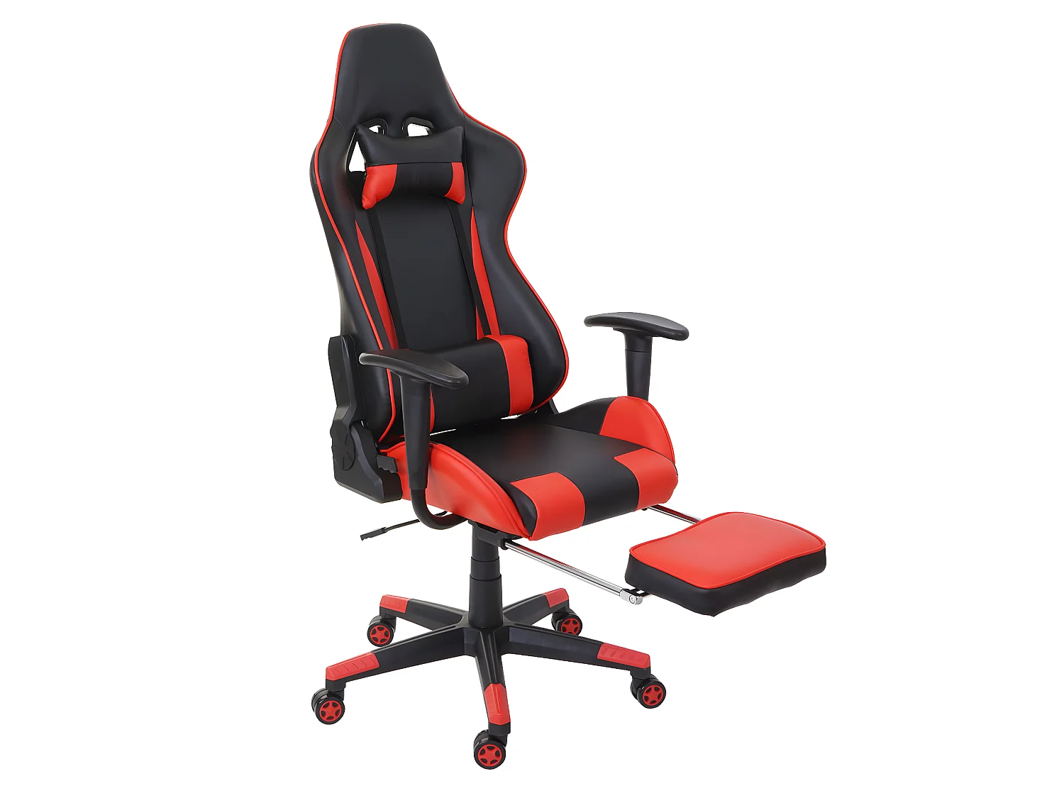 Chaise de bureau MCW-D25,  noir/rouge