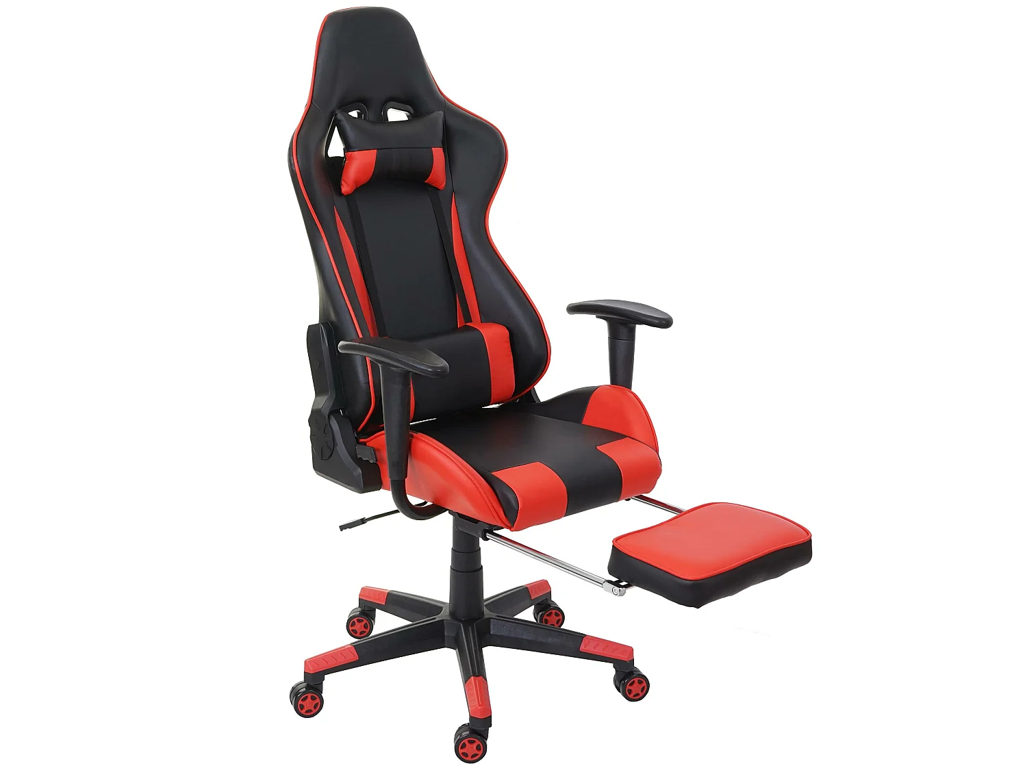 Chaise de bureau MCW-D25,  noir/rouge