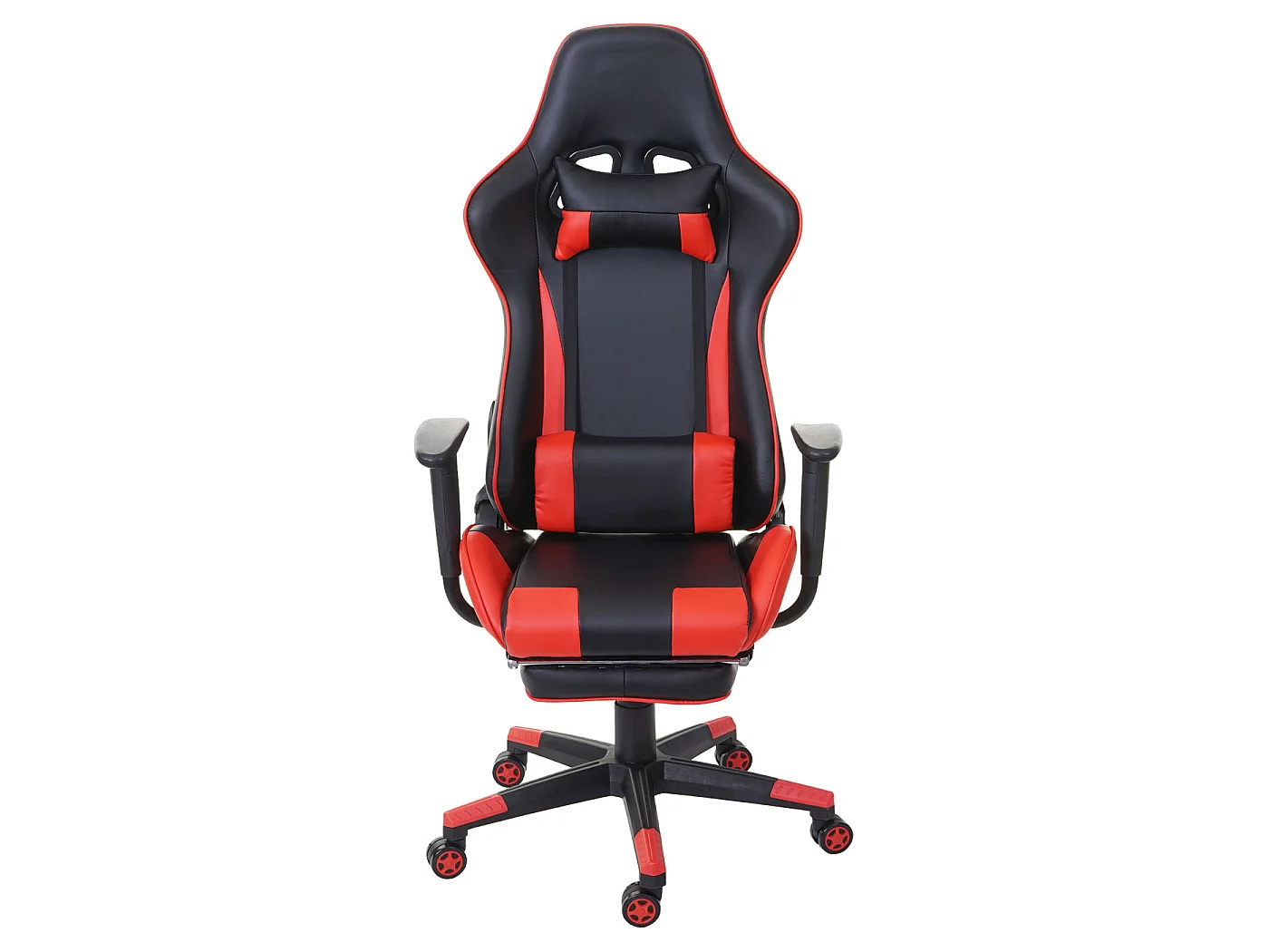 Chaise de bureau MCW-D25,  noir/rouge