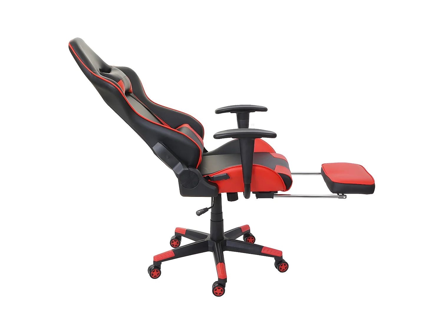 Chaise de bureau MCW-D25,  noir/rouge