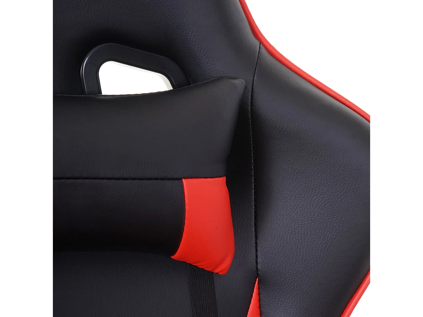 Chaise de bureau MCW-D25,  noir/rouge