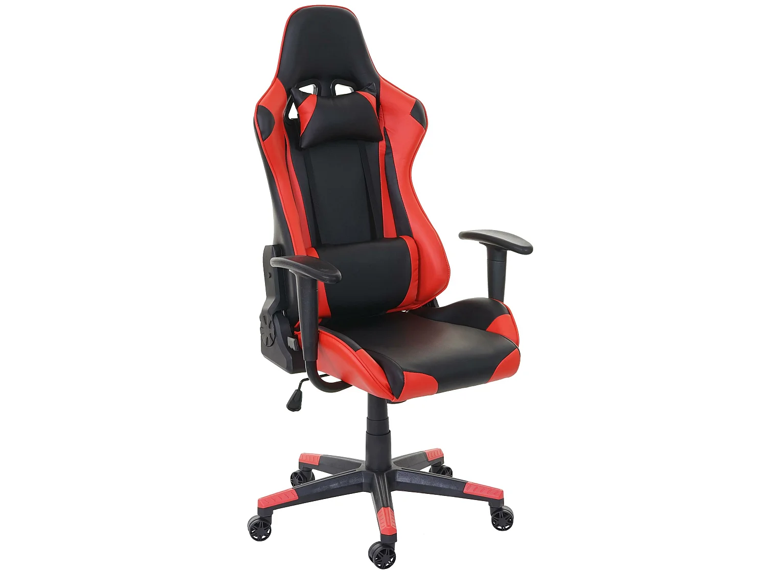 Chaise de bureau MCW-D25,  noir/rouge