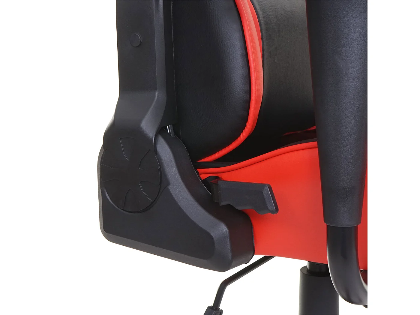 Chaise de bureau MCW-D25,  noir/rouge