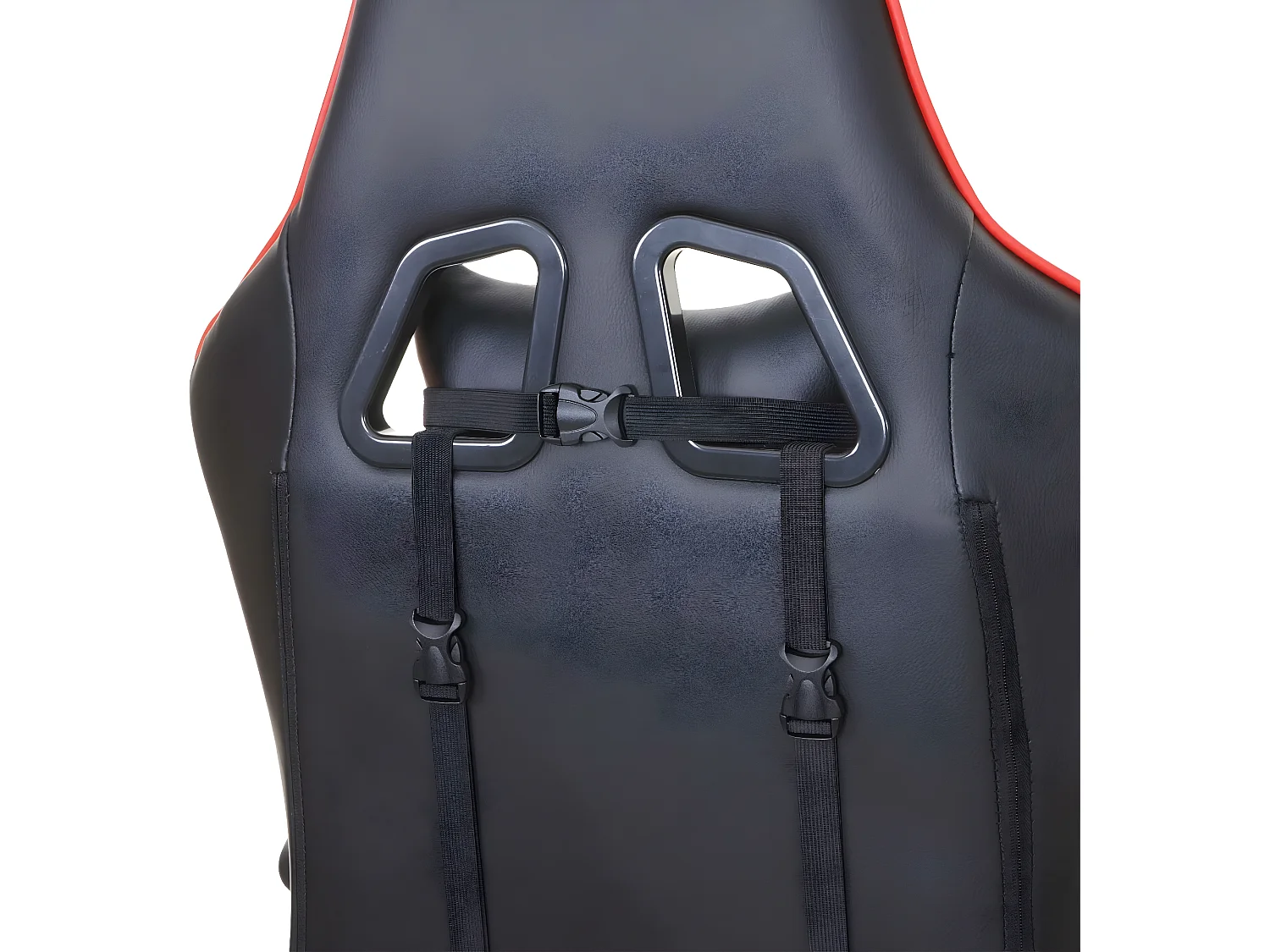 Chaise de bureau MCW-D25,  noir/rouge