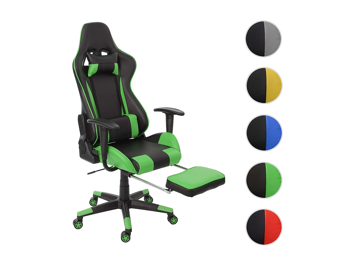 Chaise de bureau MCW-D25,  noir/vert