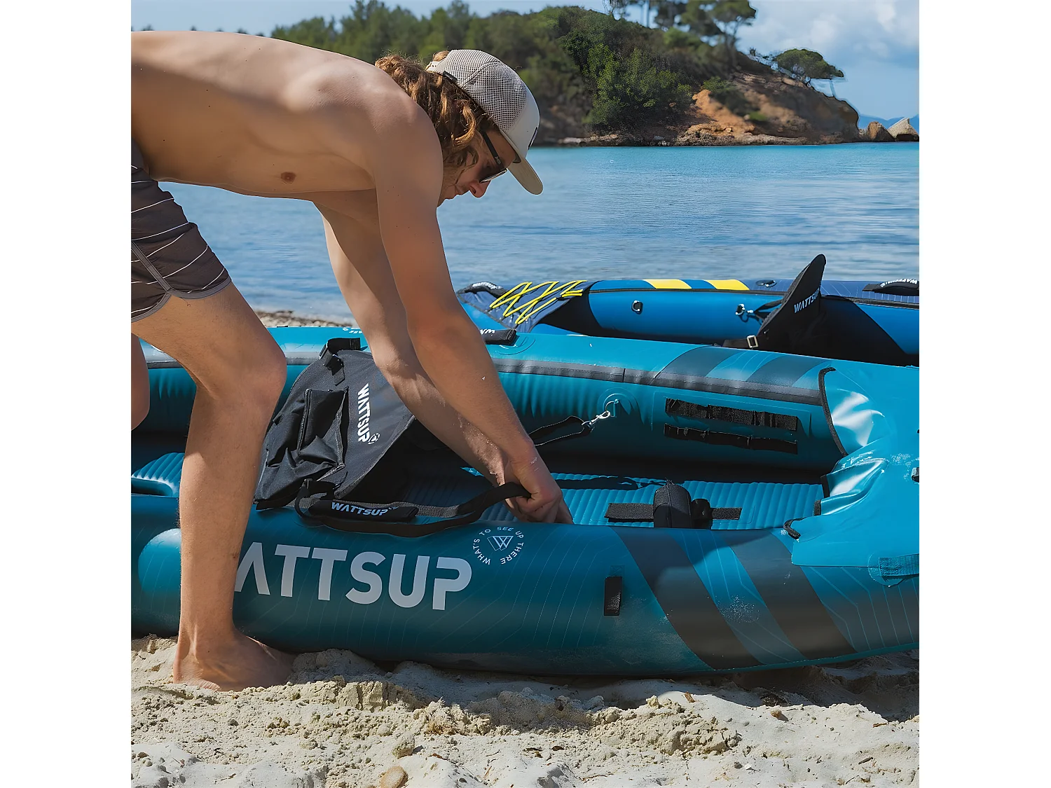 Kayak gonflable Wattsup COD 2 - 2 places - 410x85cm Max 220 kg - PVC/Dropstitch