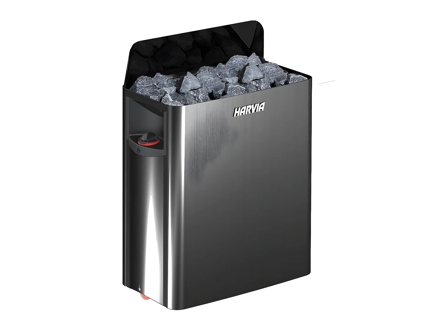 Harvia The Wall Black Steel Poêle pour sauna avec unité de commande intégrée 6 kW