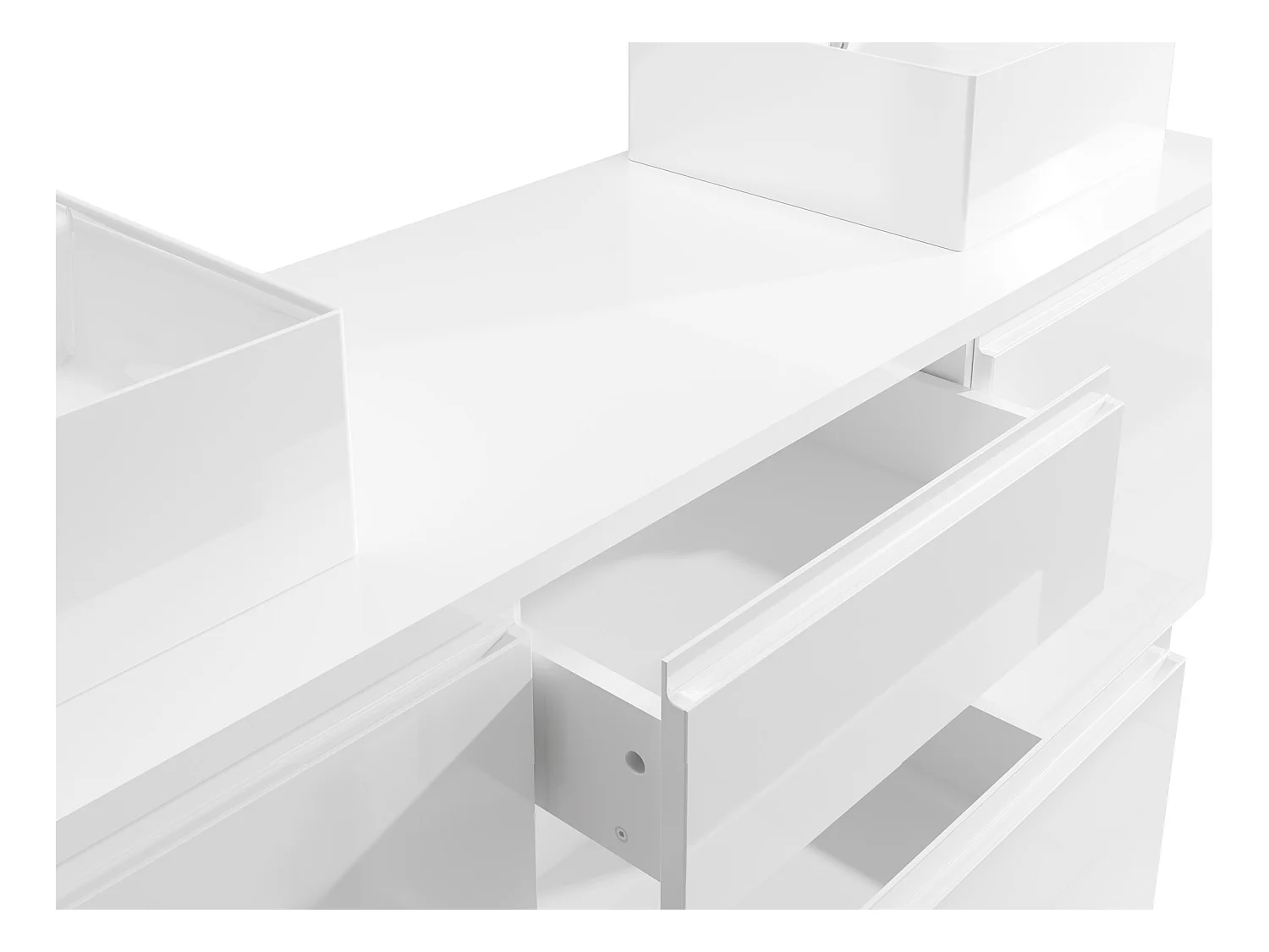 Set per bagno sospeso con doppio lavabo e specchi Bianco - JIMENA