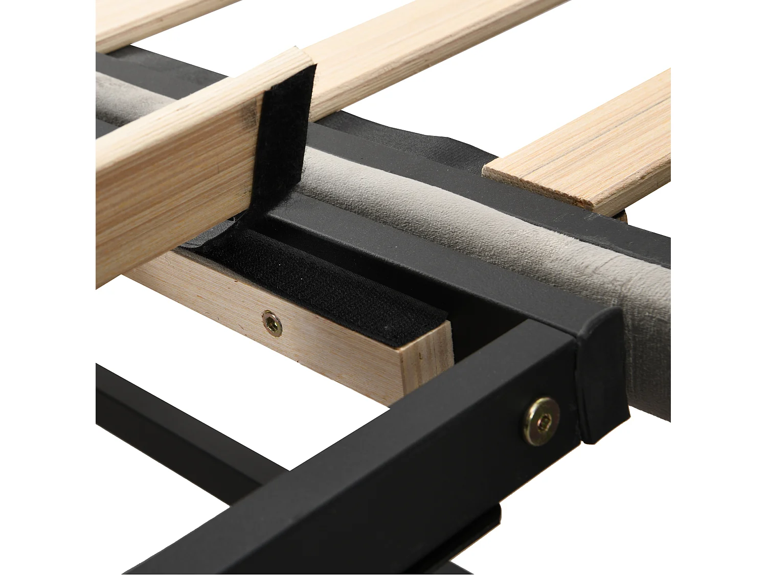 Gestoffeerde onderschuifbed 90/180x200cm slaapbank in fluwelen stof met lattenbodem - Lichtgrijs