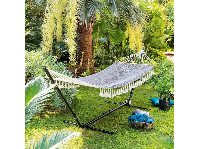 Toile hamac Syssia pompons 2 m Hespéride