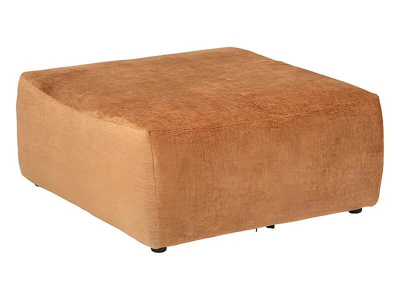 Pouf en Velours "Mavuno" 93cm Caramel