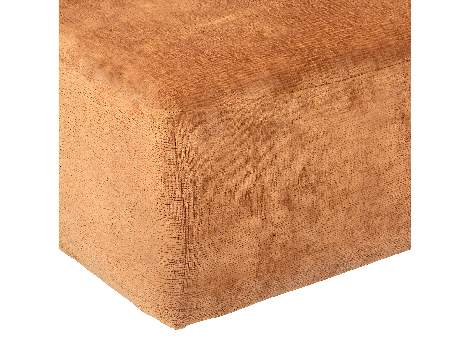 Pouf en Velours "Mavuno" 93cm Caramel