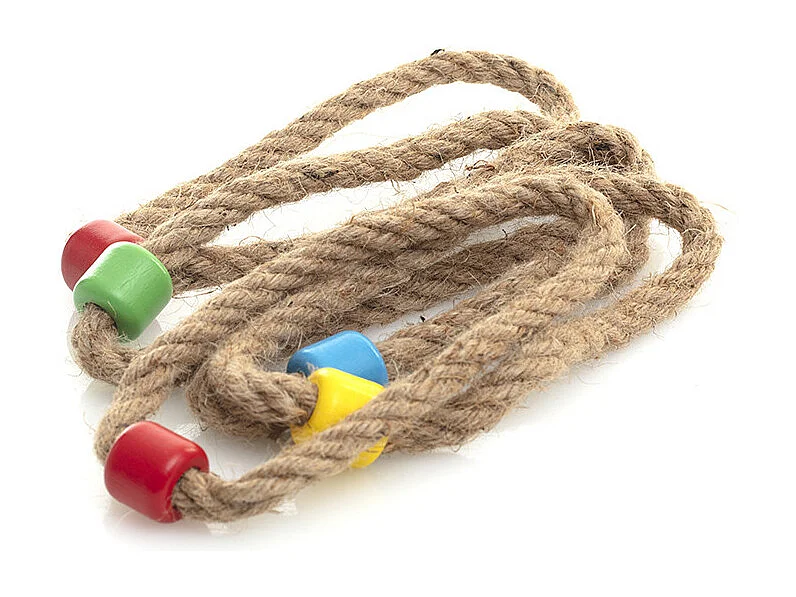 Jeu de lancer d'anneaux en bois pour l'extérieur - Naturel clair