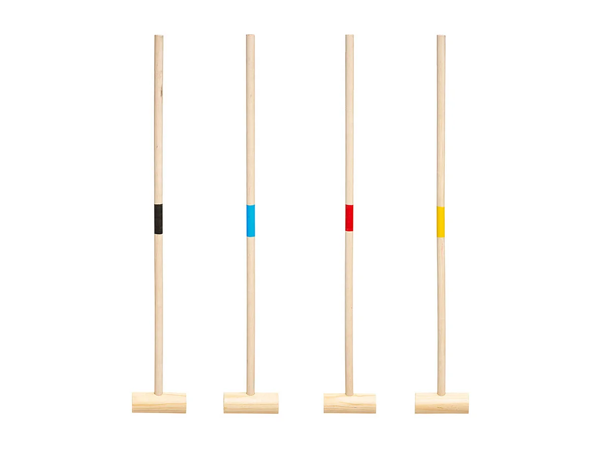Jeu de croquet en bois pour l'extérieur - Naturel clair
