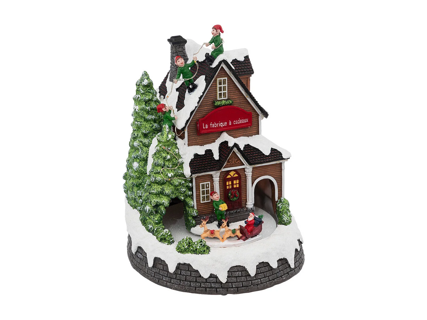 Village de Noël lumineux, musical et animé La Fabrique à cadeaux