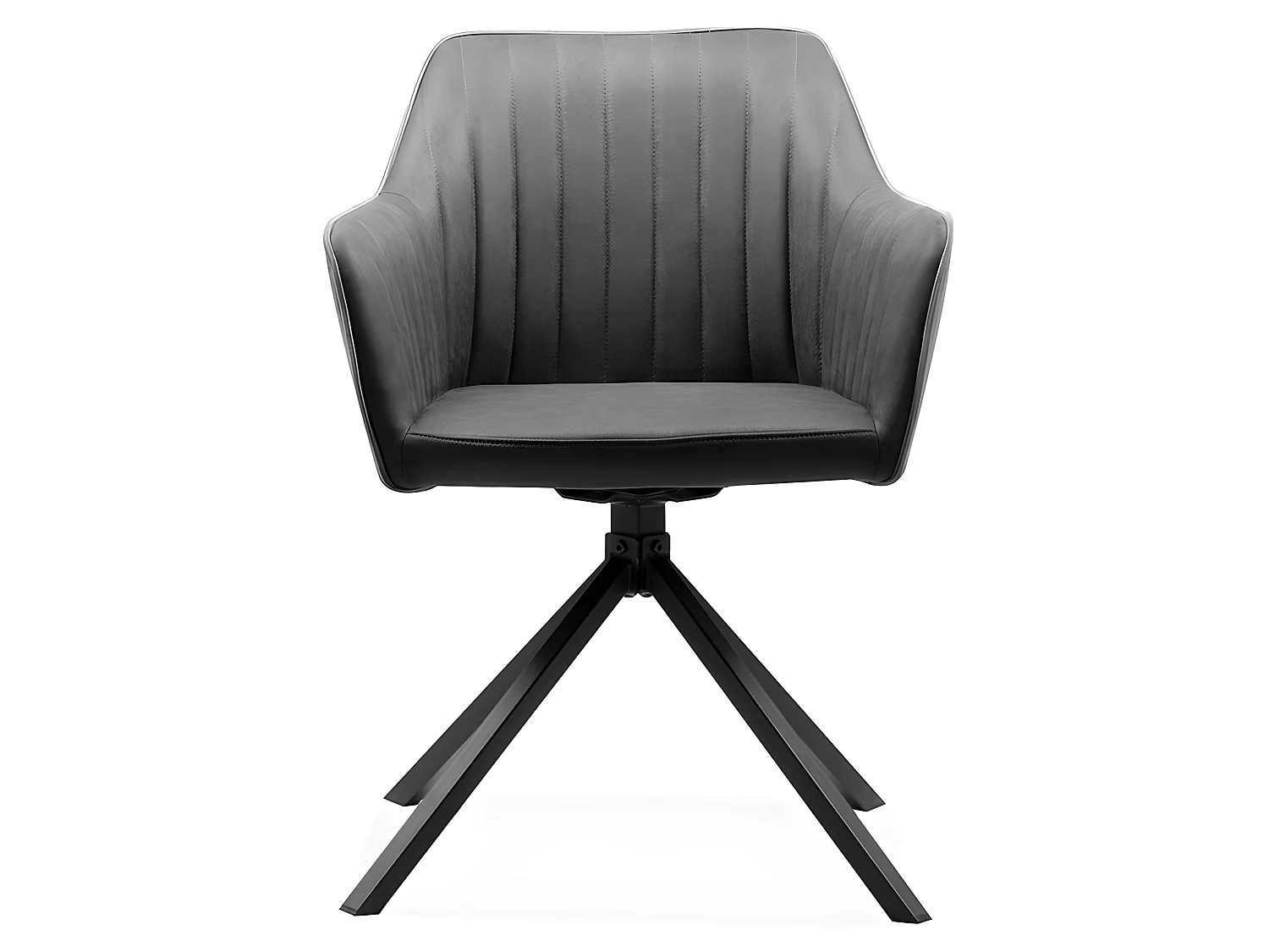 Chaise de séjour pivotante gris/noir Ray