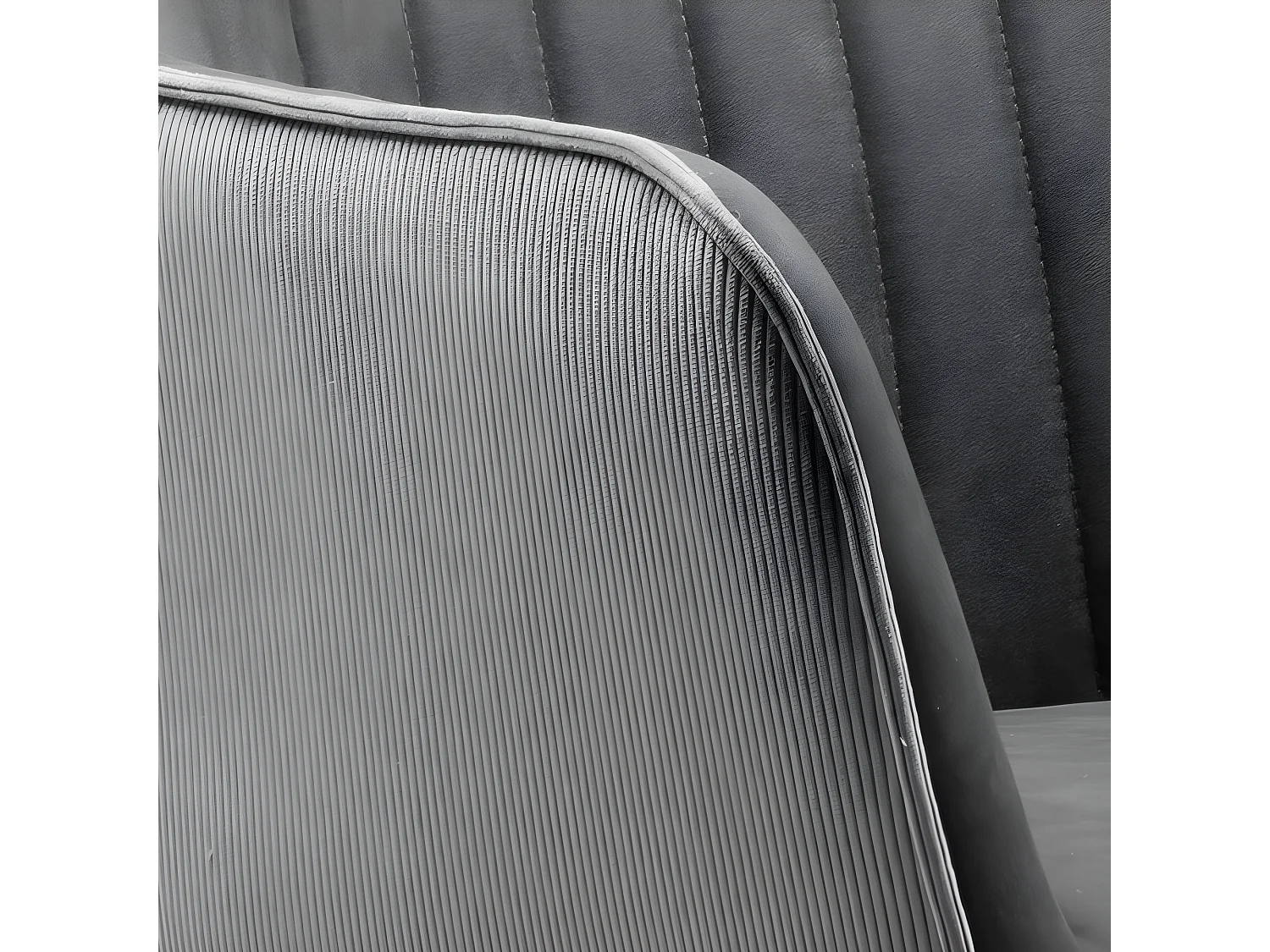 Chaise de séjour pivotante gris/noir Ray