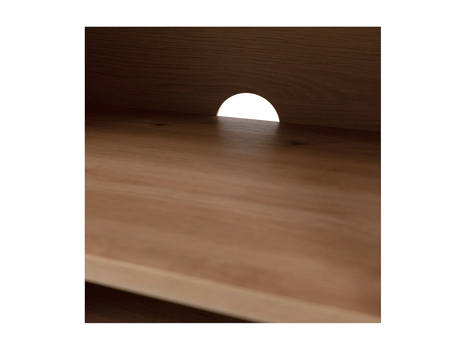 Meuble TV 2 portes, 2 niches et 2 tiroirs décor chêne L186 cm - Zamos