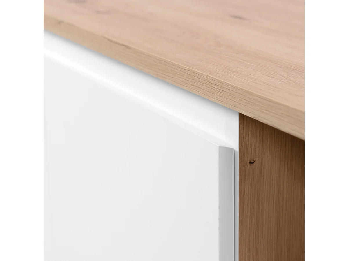 Mueble Tv Linz 2 Puertas 2 Cajones 186X59X36 Blanco