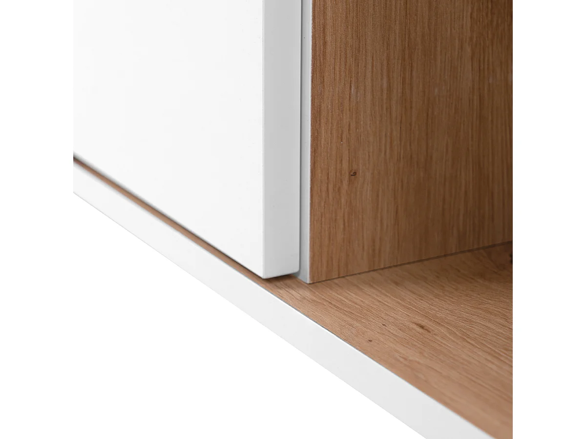 Mueble Tv Linz 2 Puertas 2 Cajones 186X59X36 Blanco