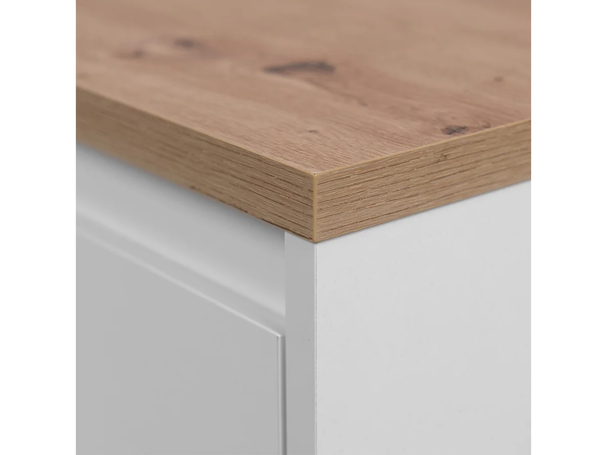 Mueble Tv Linz 2 Puertas 2 Cajones 186X59X36 Blanco