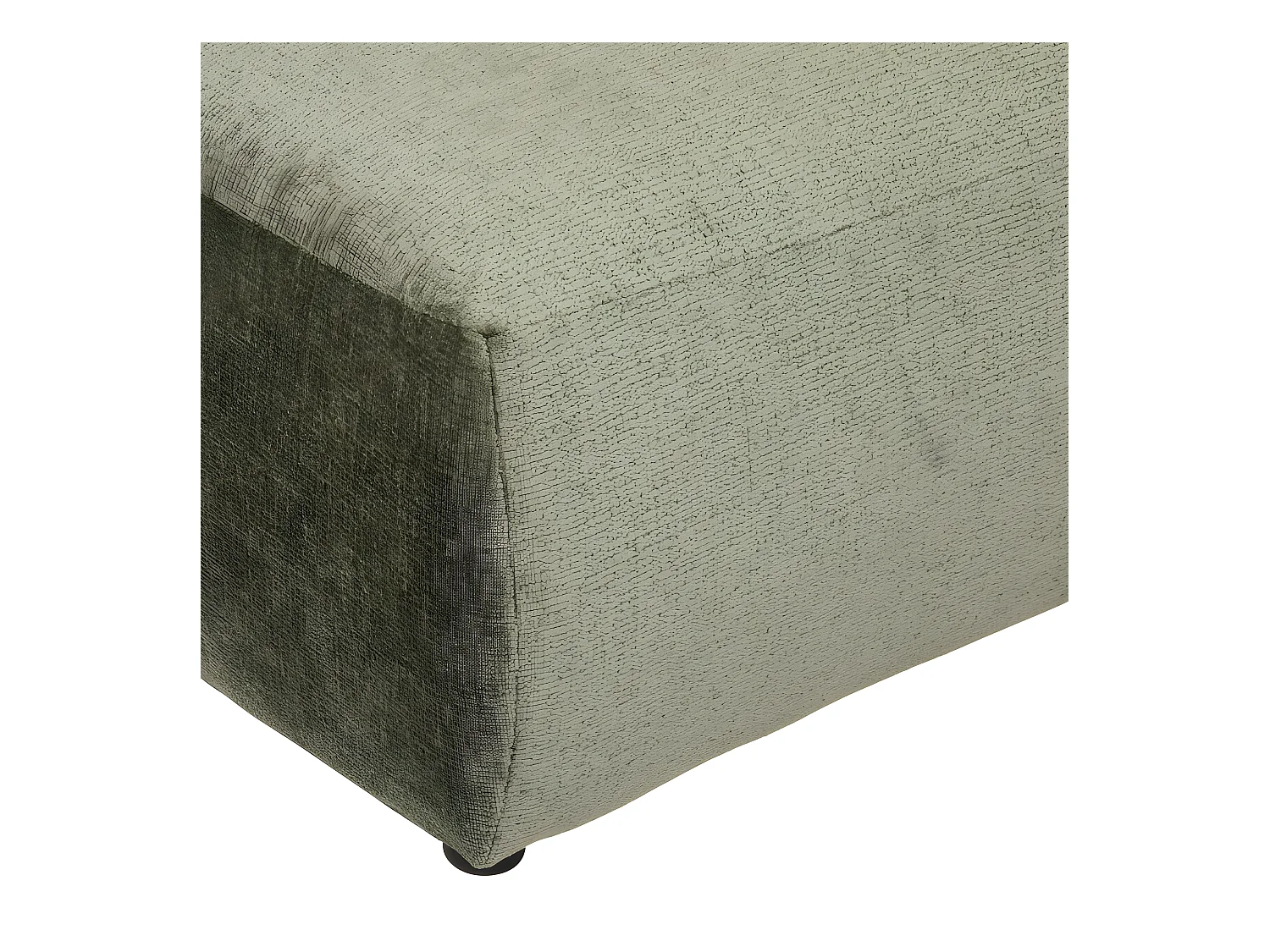 Module Méridienne en Velours "Mavuno" 154cm Vert Cèdre
