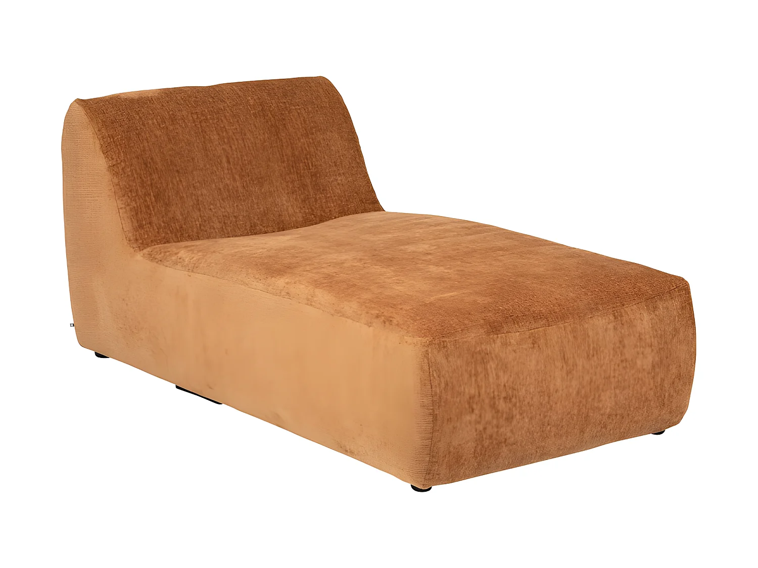 Module Méridienne en Velours "Mavuno" 154cm Caramel