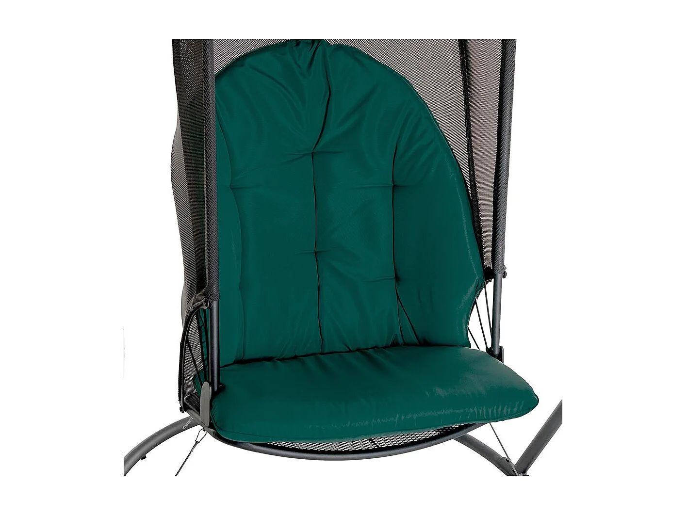 Fauteuil oeuf suspendu en aluminium émeraude et graphite Pacha - Hespéride