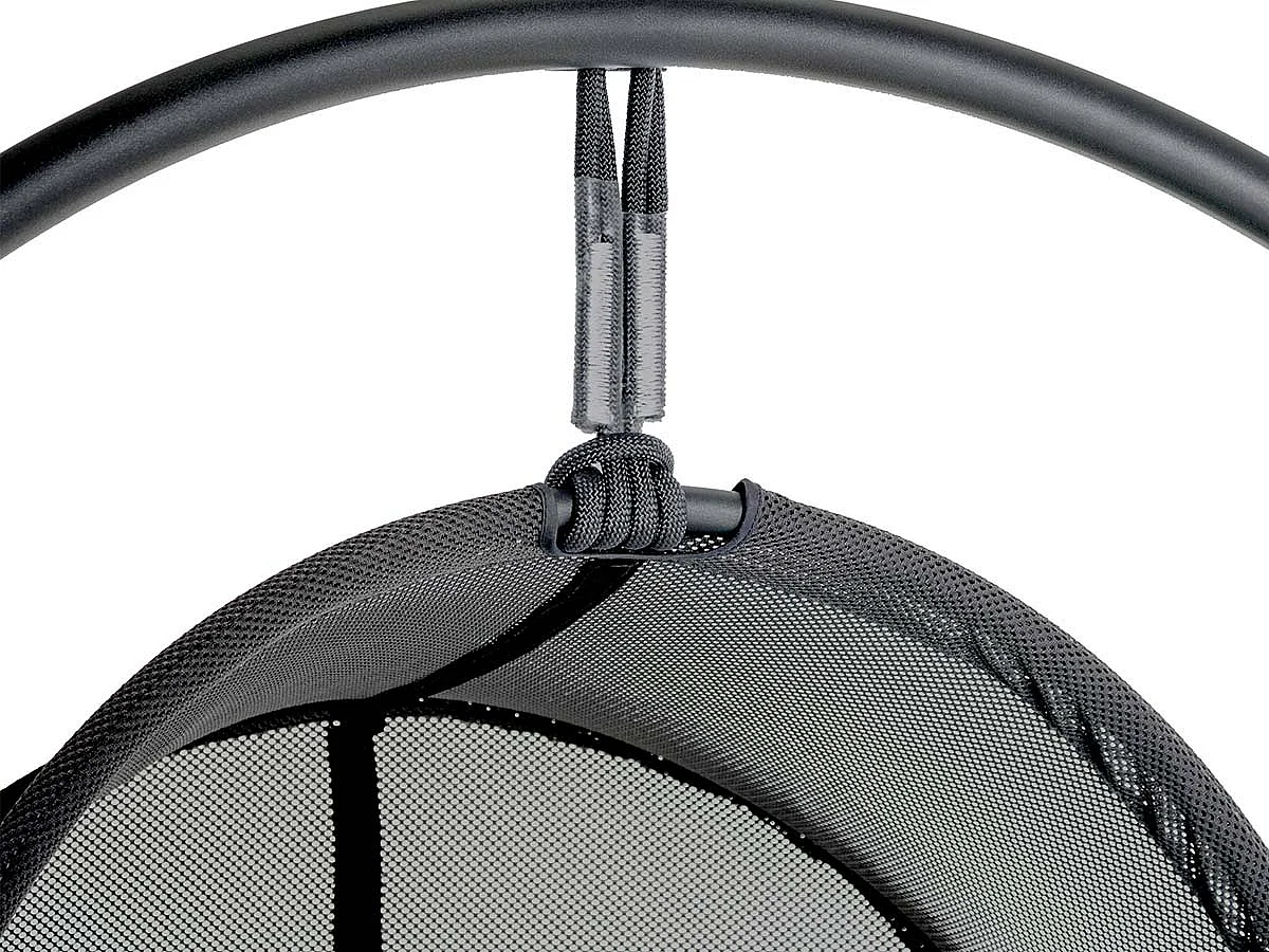 Fauteuil oeuf suspendu en aluminium émeraude et graphite Pacha - Hespéride