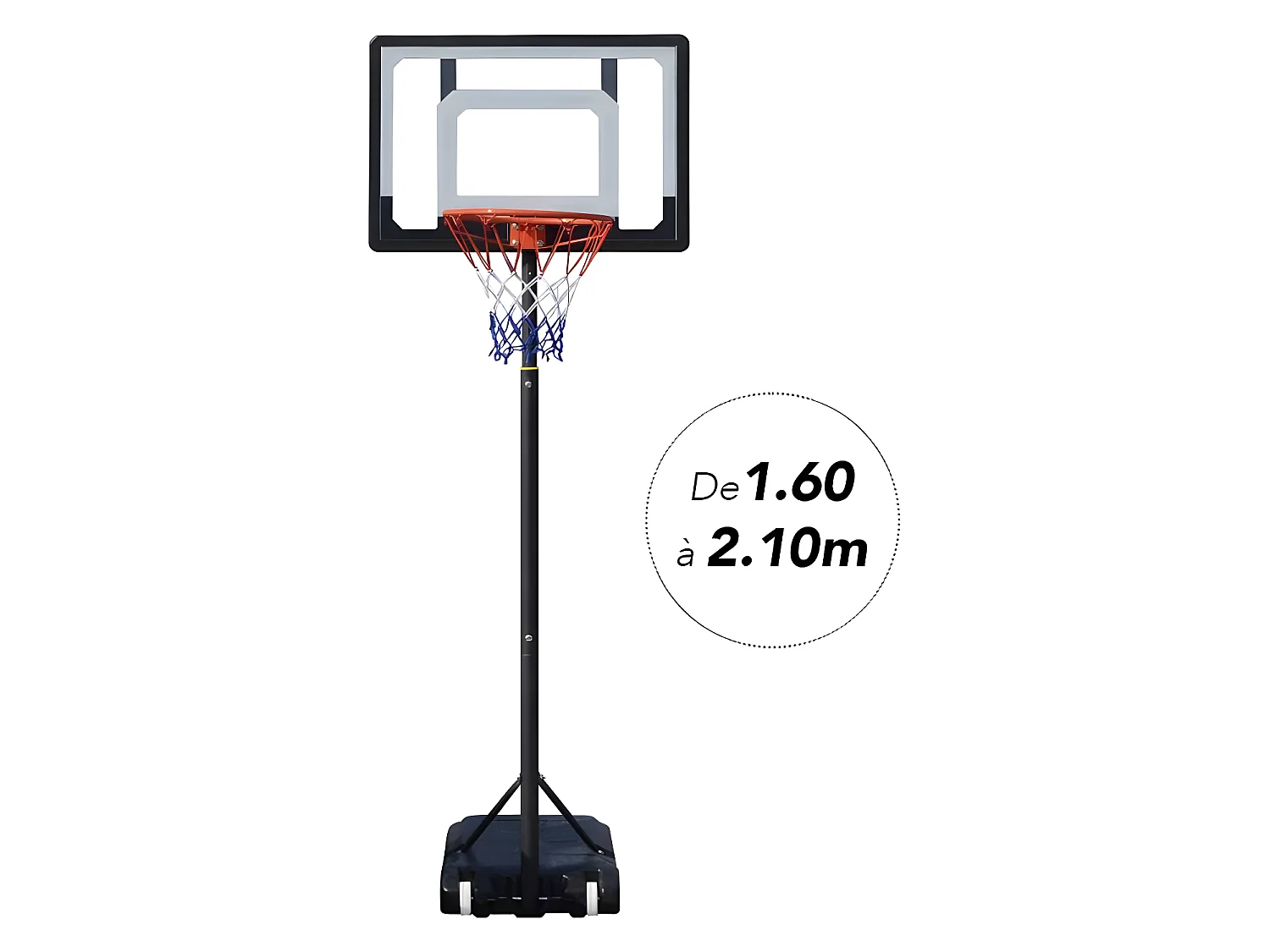 Panier de basket 1.60 m à 2.10 mTraining