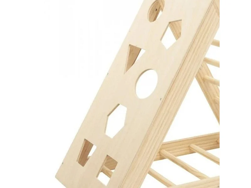 Klimdriehoek hout bruin 90x78x44 cm