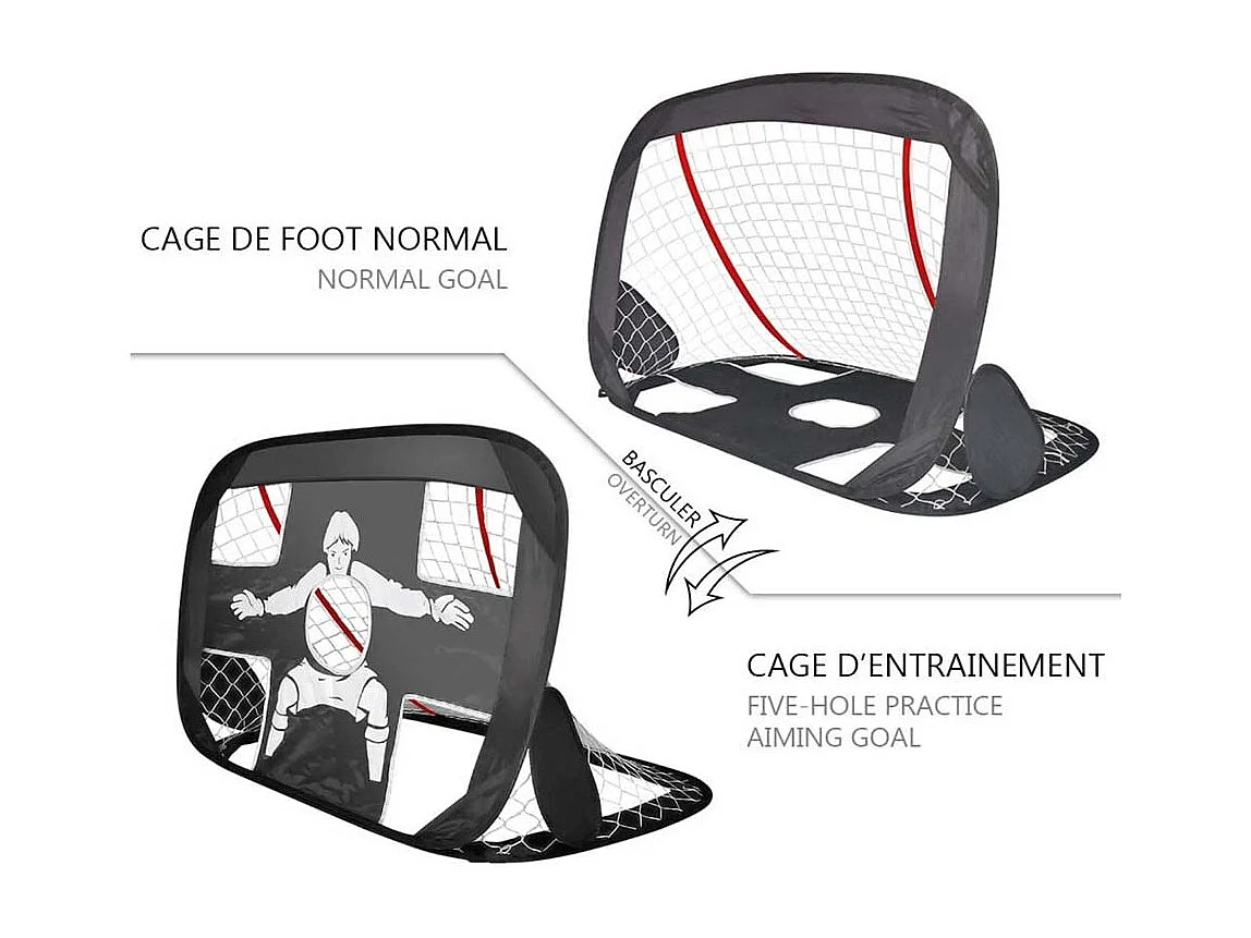 Cage de foot pliable 2 en 1 Newbie 120 x 90 cm
