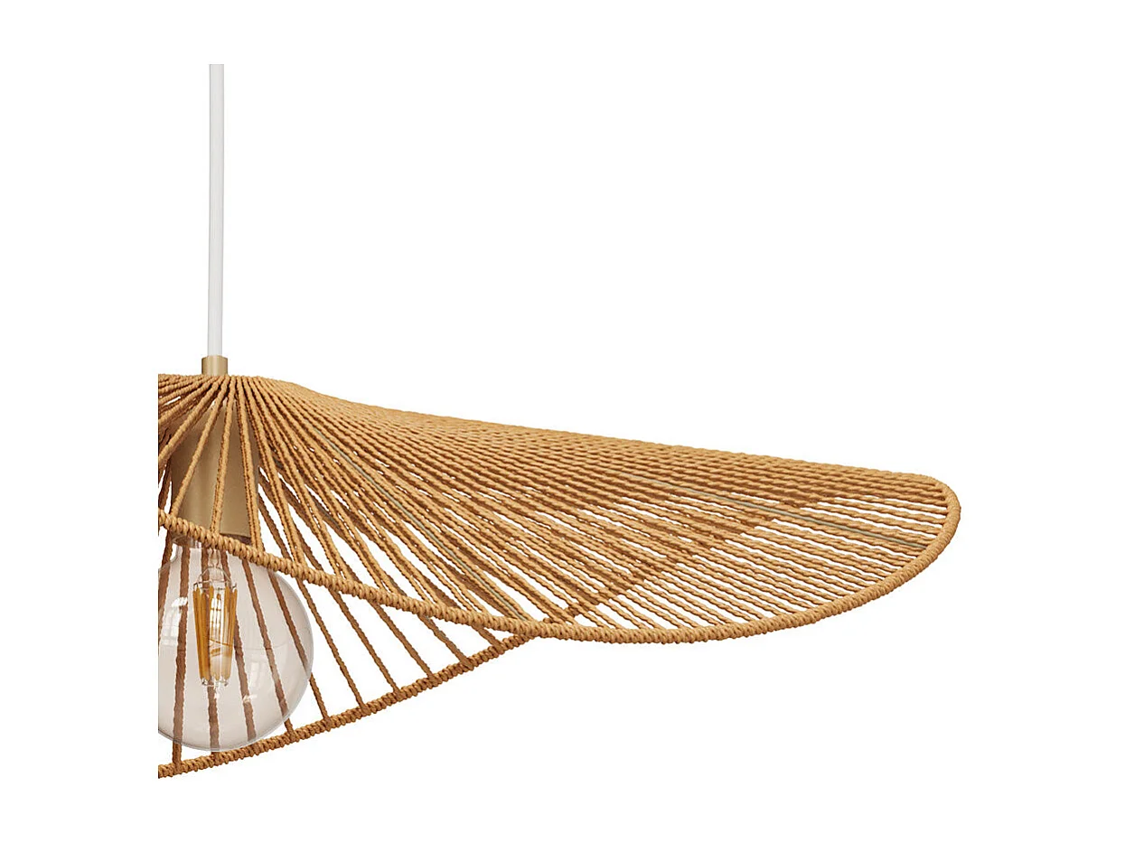Lampada a sospensione in corda e carta - Mada