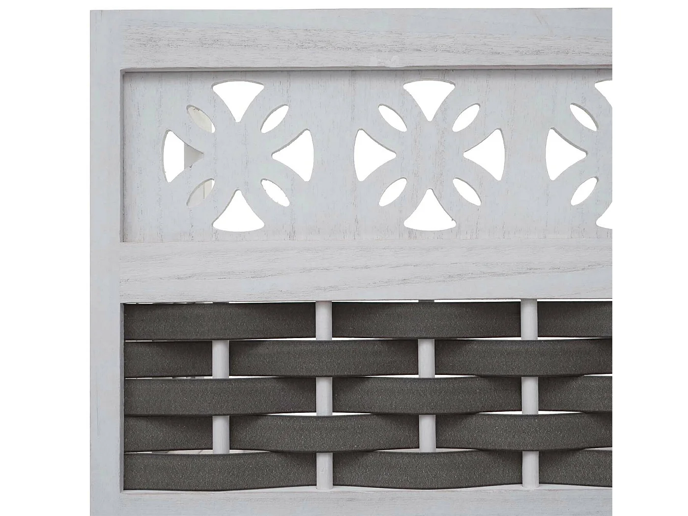 Półka MCW-K86,  biały, wiklina szary