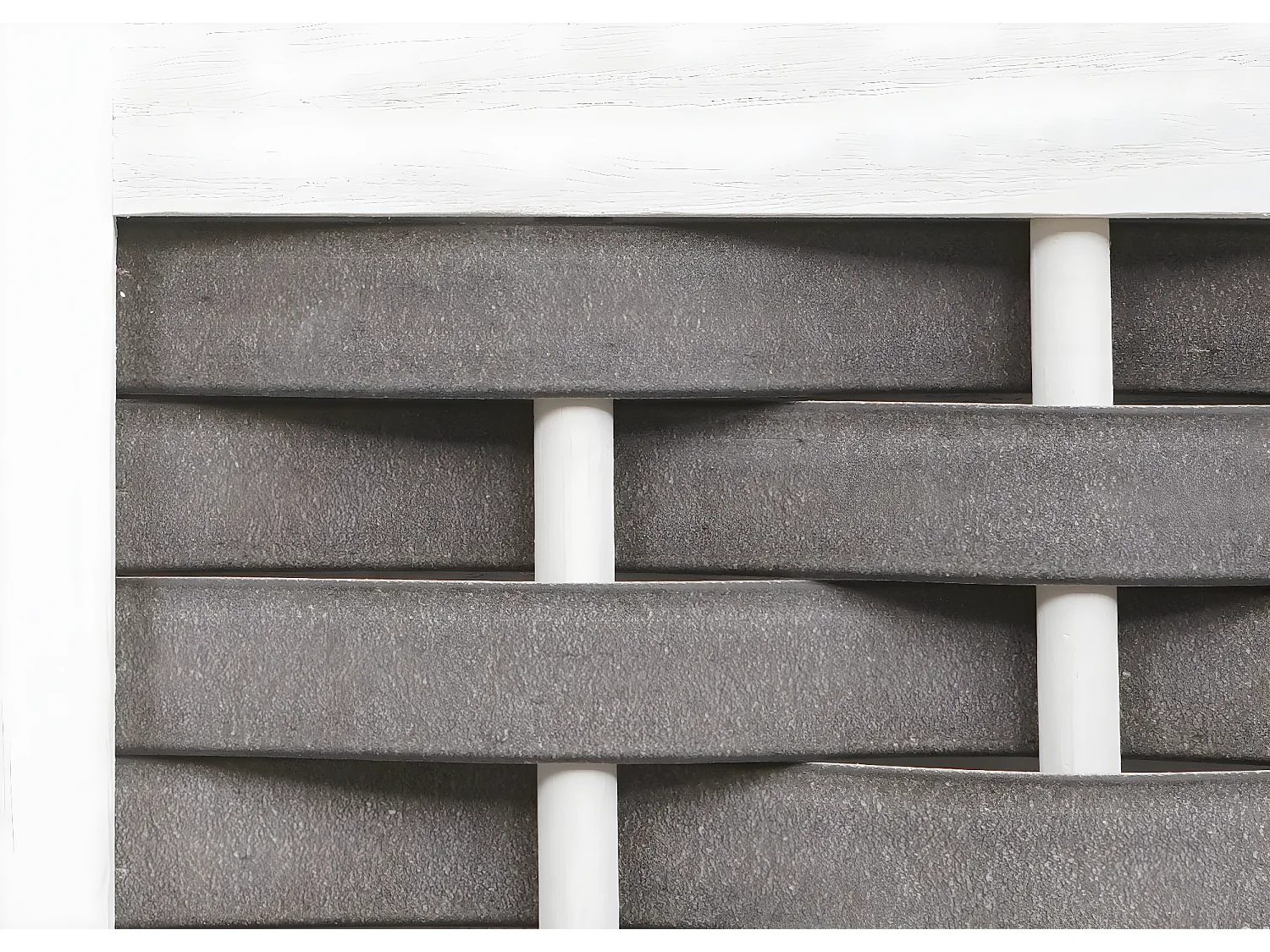 Plank MCW-K86,  wit, vlechtwerk grijs