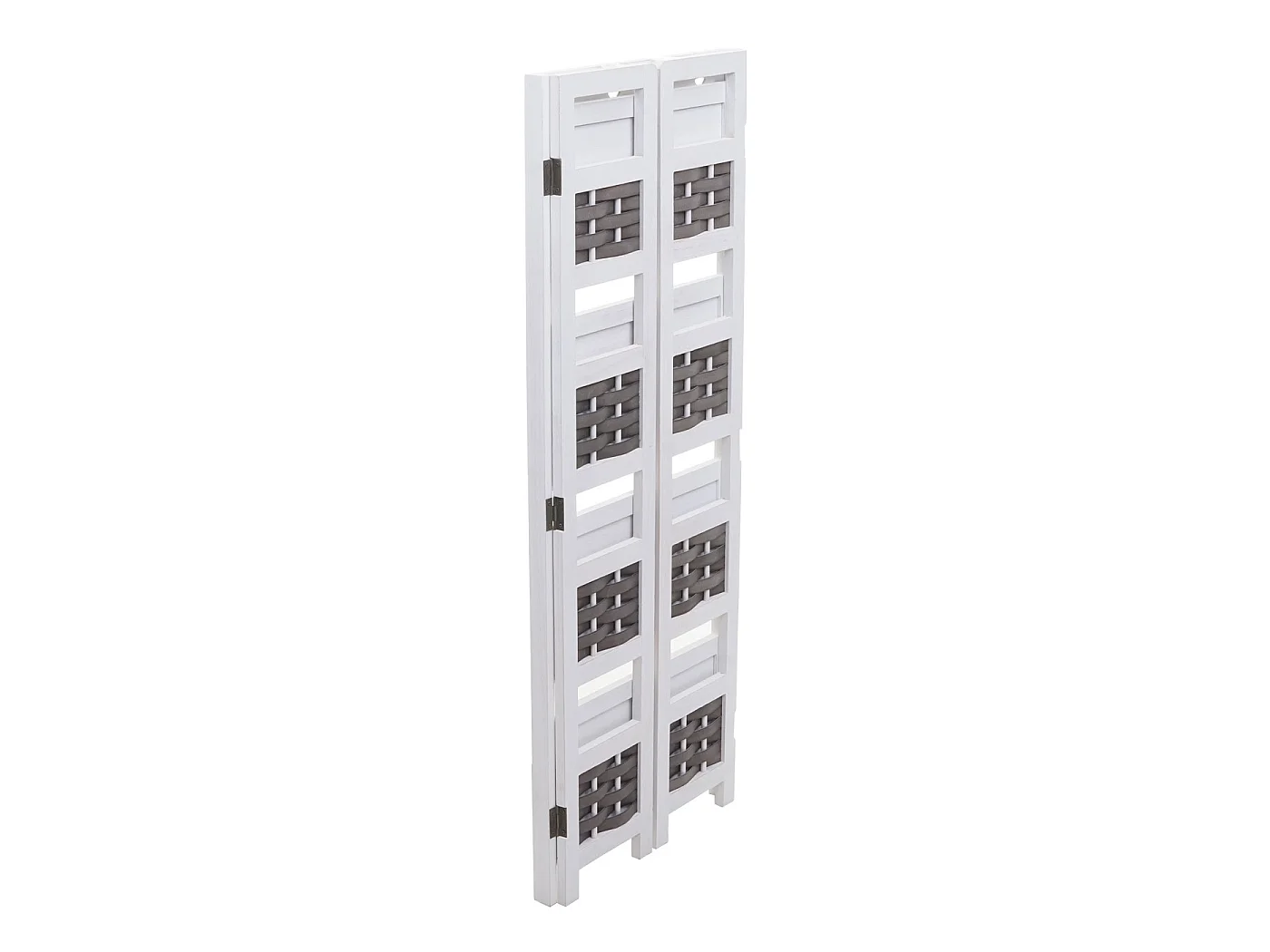 Regal MCW-K86, Weiß, Geflecht grau