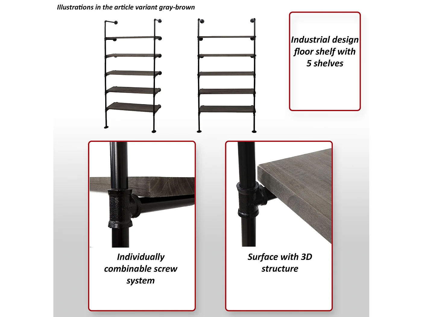 Étagère sur pied MCW-C45,  blanc