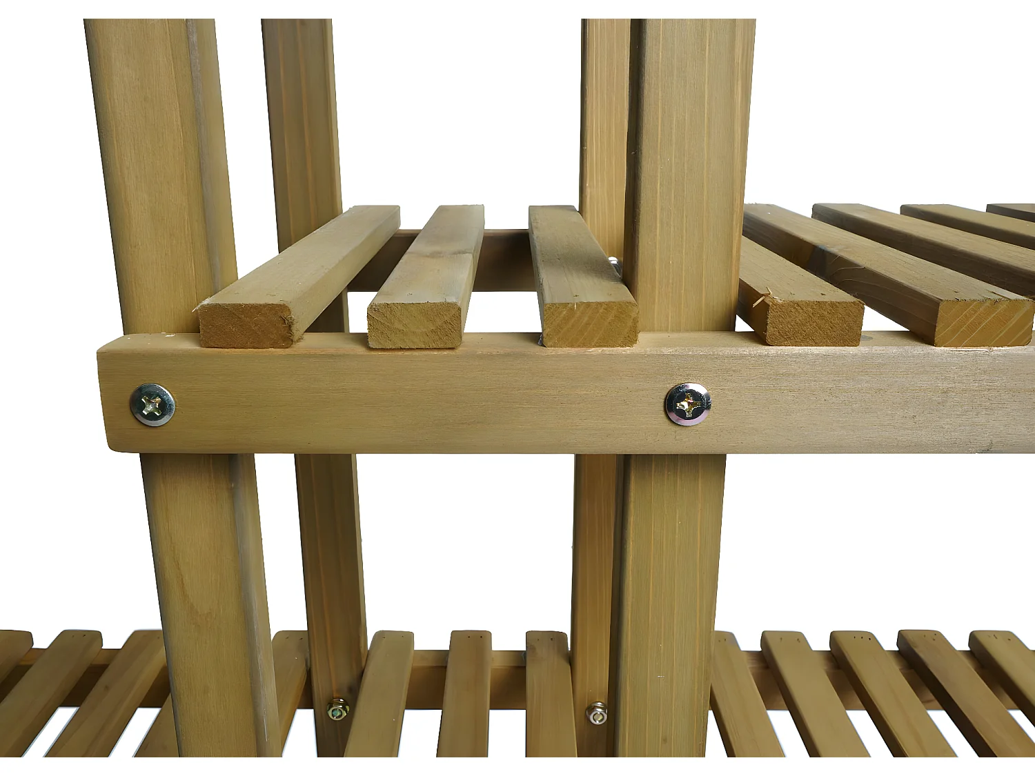 Estantería MCW-L71, Estantería para plantas MCW-L71, estantería escalera para flores, 5 estantes, 95x105x25cm madera de abeto para exteriores MVG, marrón