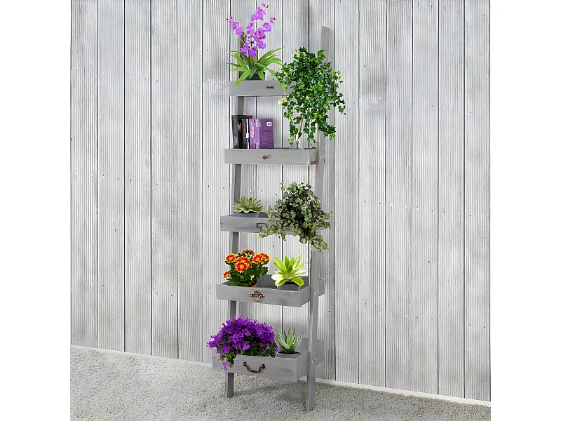 Prateleira para plantas Suporte para flores,  cinzento