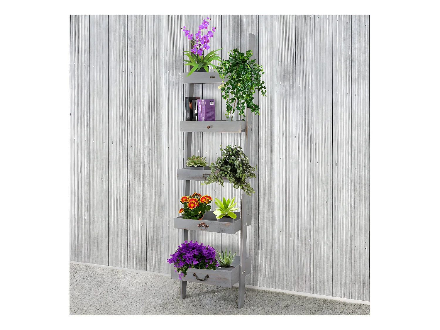 Étagère à plantes Porte-fleurs,  gris