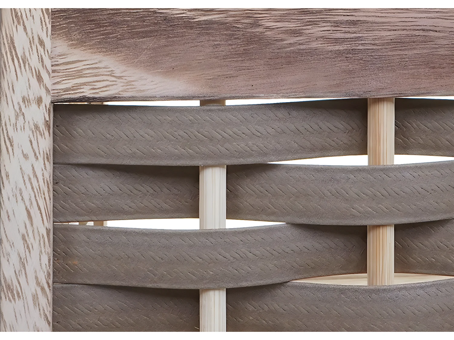 Étagère MCW-K86,  brun, tressage brun