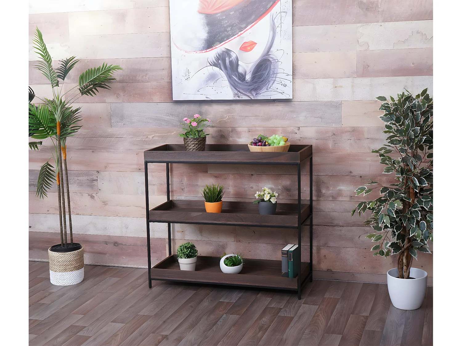 Étagère MCW-K71,  brun foncé