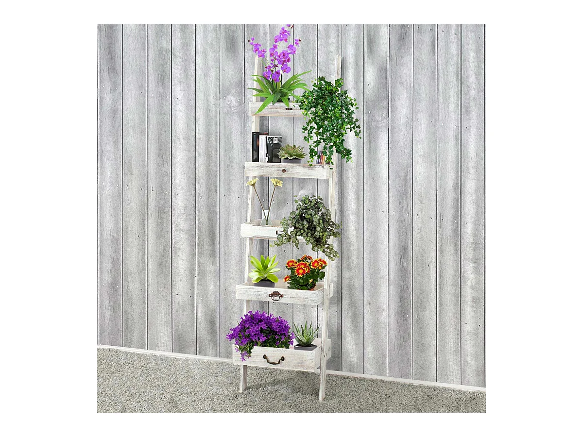 Étagère à plantes Porte-fleurs,  blanc